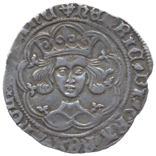 565 - Henry VI. Pinecone-mascle groat Calais mint from a mount nearly very fine. (S. 1875) (See photo) (Y)