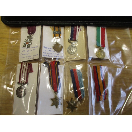 6 - Miniature medal collection including WW1 MM & trio, MC, MBE (2), Greek Gold Cross, Greek DCM with 19... 