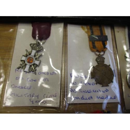 6 - Miniature medal collection including WW1 MM & trio, MC, MBE (2), Greek Gold Cross, Greek DCM with 19... 