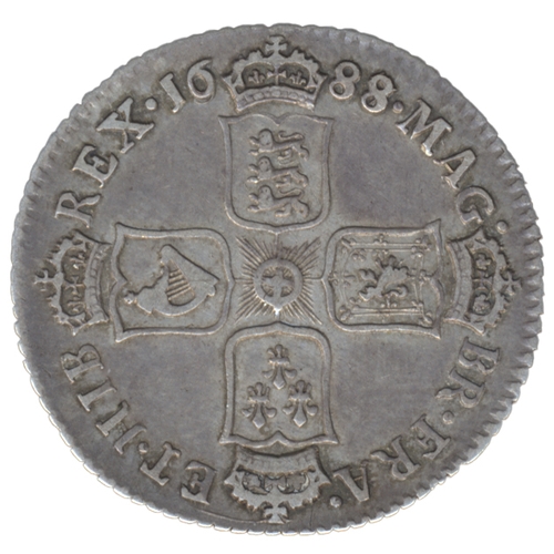 601 - 1688/7 sixpence nearly very fine. (See photo) (Y)