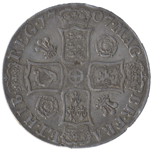 604 - 1707 pre union with Scotland crown nearly very fine. (See photo) (Y)