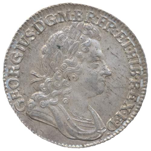 606 - 1723 SSC shilling first bust extremely fine. (See photo) (Y)