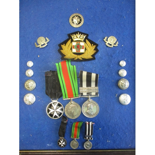 65 - 1940 Order of St John Serving Brother's breast badge (2nd Type), WW2 Defence Medal and Service Medal... 