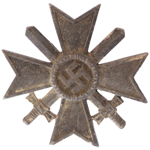 78 - Third Reich. 1939 War Merit Cross First Class With Swords, pin stamped L15, pin slightly bent due to... 