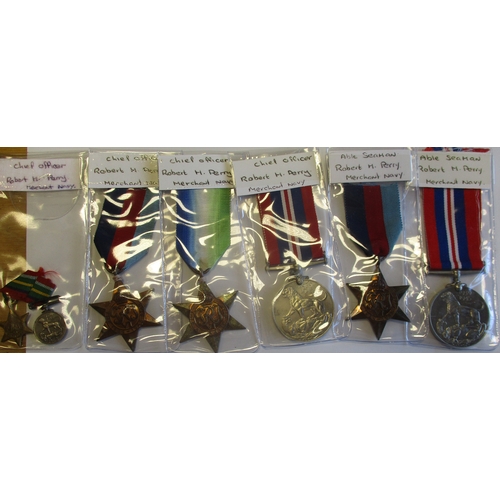 9 - Mixed range of RAF and Merchant Navy marked in individual medal sleeves but most without provenance ... 