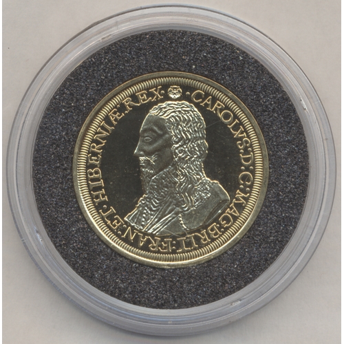 901 - Medallic and Commemorative. Millionaires collection 22ct gold proof replica Charles I five unite FDC... 