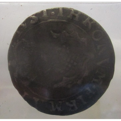 980 - Scotland. Pair of milled coins, with Charles I third coinage twenty pence fine and Charles II quarte... 