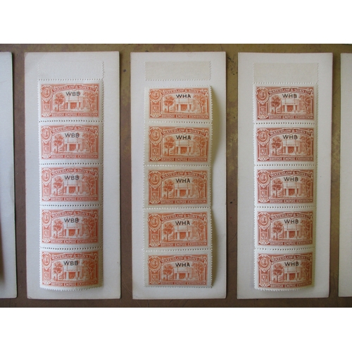 301 - 100 Waterlow & Sons intaglio-printed colour key samples depicting 'Postman's Gate' at the Palace of ... 