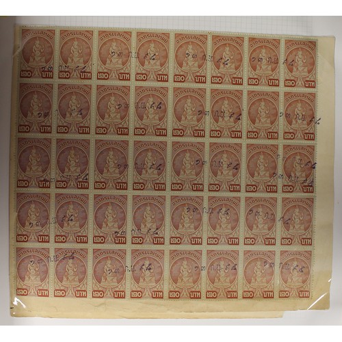 258 - Thailand. A very useful mint and used 1877-1955 collection of Revenues in an albums incl Agricultura... 