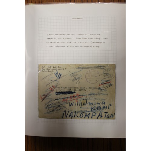 255 - Thailand. A fascinating WWII collection of over 100 items written up in 3 volumes incl Prisoner of W... 