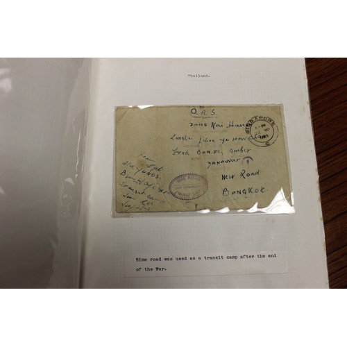 255 - Thailand. A fascinating WWII collection of over 100 items written up in 3 volumes incl Prisoner of W... 