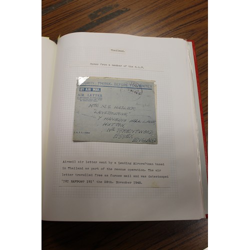 255 - Thailand. A fascinating WWII collection of over 100 items written up in 3 volumes incl Prisoner of W... 