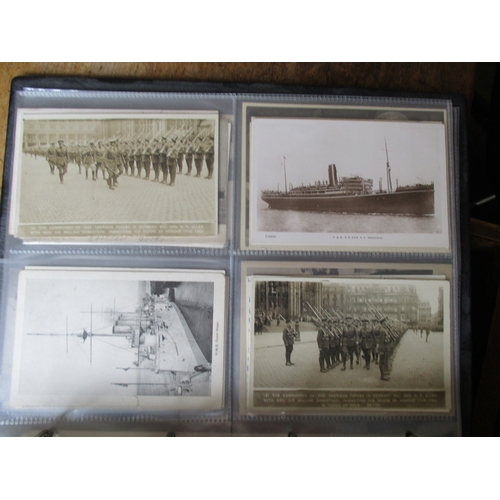 46 - Misc. coln. in modern album of mainly shipping both UK and European.  Merchant, Naval, paddle steame... 