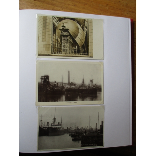 49 - Misc, coln, in 3 albums with Hitler interest, merchant and naval shipping, zeppelins, shipping disas... 