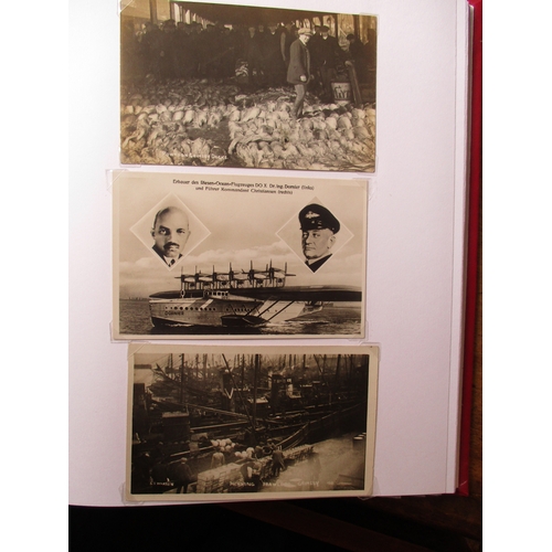 49 - Misc, coln, in 3 albums with Hitler interest, merchant and naval shipping, zeppelins, shipping disas... 