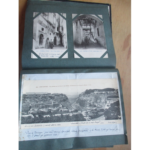 106 - Foreign. Coln. in old album of Morocco, Tunisia and Algeria mainly from the 1920's appear to be unus... 