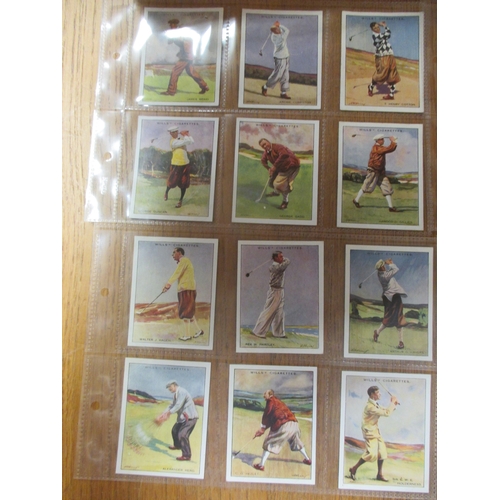 32 - Wills. Complete set in plastic sleeves with Famous Golfers generally fair to good. Cat. £550. (See p... 