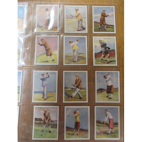 32 - Wills. Complete set in plastic sleeves with Famous Golfers generally fair to good. Cat. £550. (See p... 