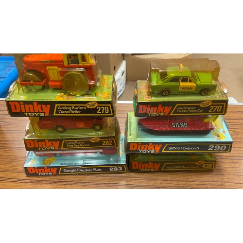 Dinky. Collection including Hovercraft No 290, Tipper truck No 438 ...