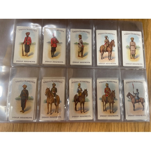 33 - Wills. Complete set in plastic sleeves Scissors Indian Regiments Series generally fair to good. Cat.... 