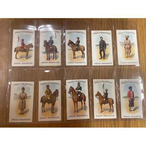 33 - Wills. Complete set in plastic sleeves Scissors Indian Regiments Series generally fair to good. Cat.... 