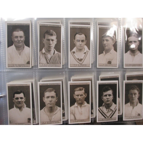 4 - Collection in 7 albums with complete sets including Ogdens Famous Rugby Players, Football Club Capta... 