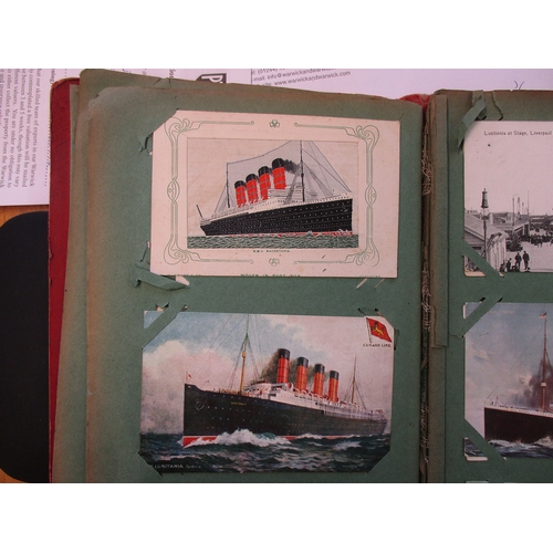 40 - Misc. coln. in 3 old albums. Better RP and ptd. topo. of Luton, Moseley, Kings Heath, canal bridge A... 