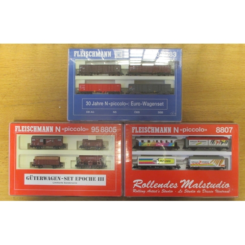 407 - Fleischmann. N gauge collection of wagons generally good plus to excellent plus in good plus to exce... 