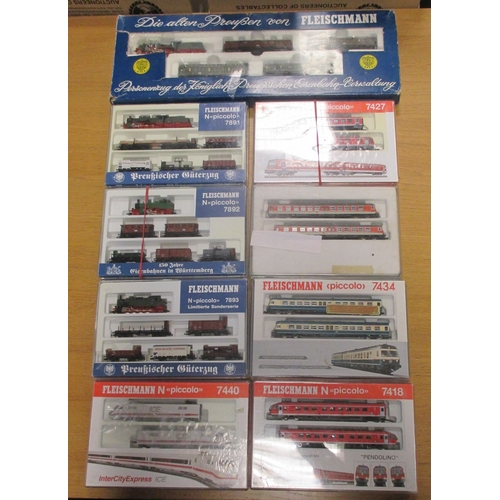 409 - Fleischmann. N gauge collection of sets generally good plus to excellent in good to excellent boxes ... 