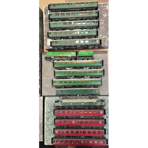 435 - Range of EM/OO gauge white metal kits built to a very high standard locomotives (5), coaches (30), p... 