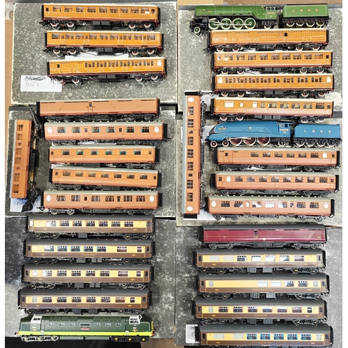 436 - Range of EM/OO gauge white metal kits with some plastic built to a very high with locomotives (3), t... 