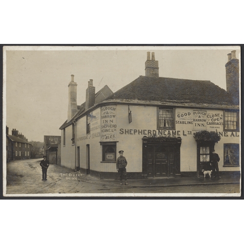 47 - Misc. coln. of loose cards and albums. Plough & Harrow Bridge (see photo), Bishops Stortford, Wickfo... 