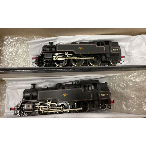 495 - Kit Built. DJH. Two OO gauge tank locomotives with 82019 2-6-2 No K63 and 82018 2-6-2 No K63 general... 