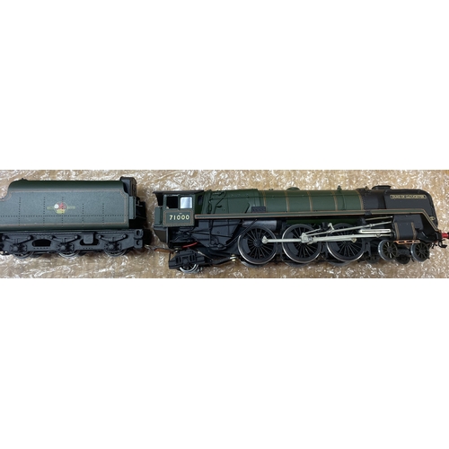 497 - Kit Built. DJH. OO gauge  steam locomotive with tender Duke of Gloucester 71000 4-6-4 green generall... 