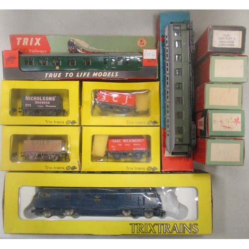 562 - Trix. Collection of HO gauge locomotives, coaches and wagons, generally excellent to mint in very go... 