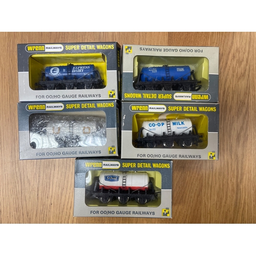 566 - Wrenn. Collection of boxed OO gauge wagons including Milk Wagons 'Express Dairies' No W5095, United ... 