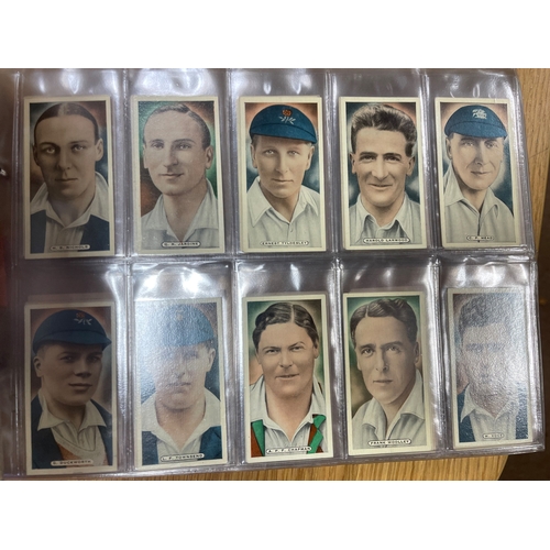 6 - Collection in 4 albums and paper albums with complete sets including Carreras Cricketers, Churchman ... 