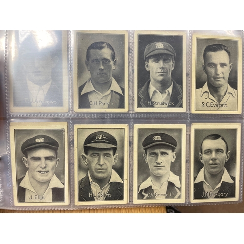 8 - Collection in album with complete sets including Drapkin Australian and English Test Cricketers, Ogd... 