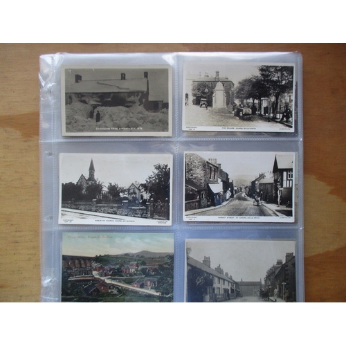 87 - Derbyshire/Staffordshire. Coln in loose sheets with better cards of Castleton, Chapel-en-le-Frith, C... 