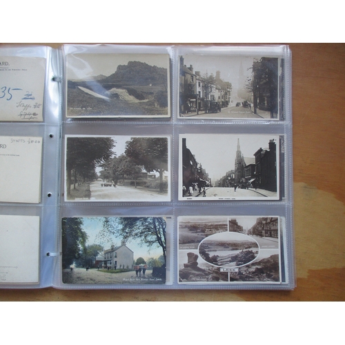 87 - Derbyshire/Staffordshire. Coln in loose sheets with better cards of Castleton, Chapel-en-le-Frith, C... 