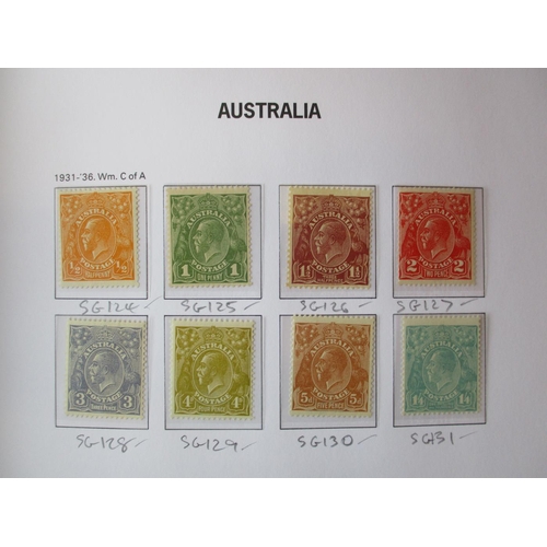 122 - Australia. KGV-QEII M/UM coln in 7 albums with slip cases, incl 1913 vals to 1/- (less 3d) M, 1915 2... 