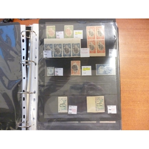 146 - French Colonies. M/U coln in 1 ring binder, incl Guinea 1859-70 vals to 80c U, 1938-40 set UM, Reuni... 