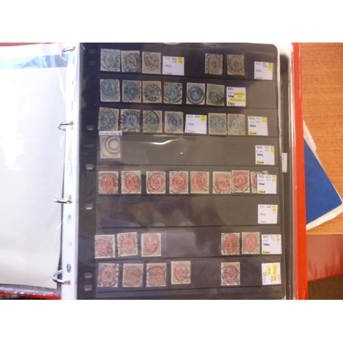 23 - World misc early to modern large M/U accumulation in ring binders and on stockcards. With BC, Denmar... 