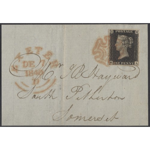 179 - QV-QEII M/U coln in ring binder and on album leaves, incl 1840 1d black 4 margin (x5) U, 1840 2d blu... 