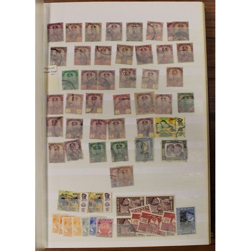 132 - Malaya and States. QV-QEII misc M/U ranges, arranged untidily in mixed condition in approx 12 stockb... 