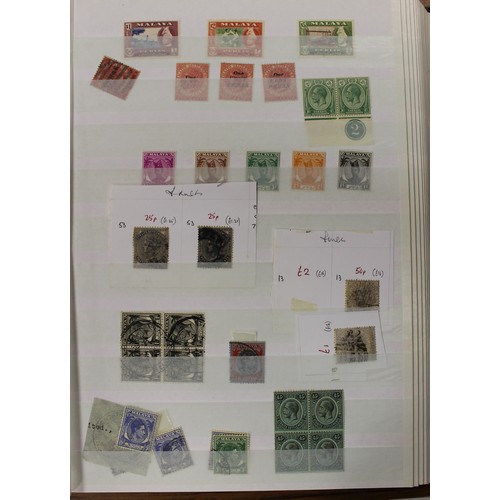 132 - Malaya and States. QV-QEII misc M/U ranges, arranged untidily in mixed condition in approx 12 stockb... 