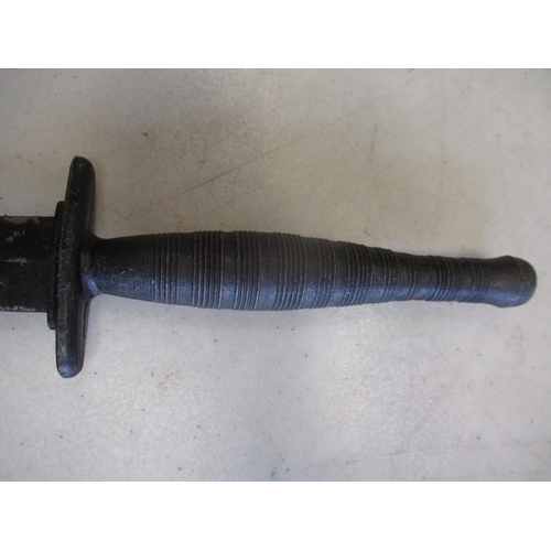 168 - Fairbairn-Sykes Fighting Knife miscellaneous type, the hilt and crossguard are cast on to the tang, ... 