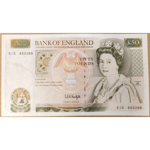 388 - G.E.A Kentfield. Range of sequenced £50 Wren E13 653286 - E13 653290 extremely fine to good extremel... 