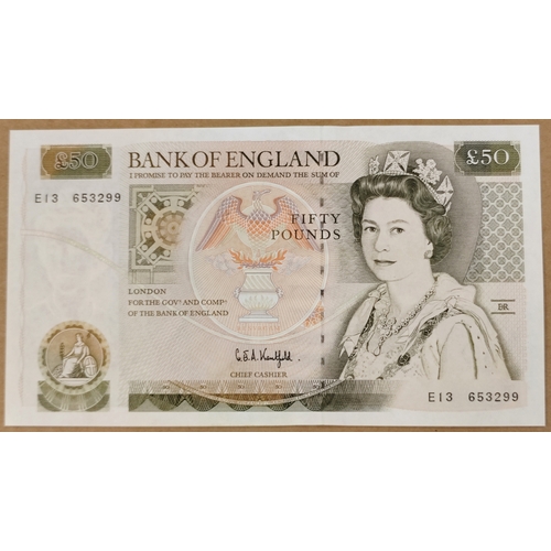 390 - G.E.A Kentfield. Range of sequenced £50 Wren E13 653296 - E13 653300 extremely fine to good extremel... 