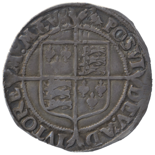 556 - Elizabeth I. Second issue shilling mintmark martlet good fine. (S.2555) (See photo) (Y)